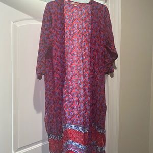 Loft Red, White and Blue Kimono. Xs/Small